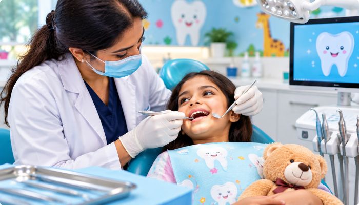 Pediatric dentistry care for children at Banjara Hills clinic